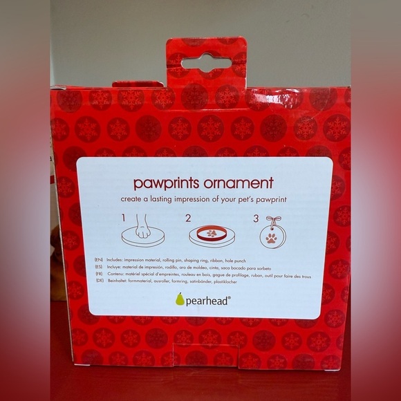 Pearhead Pet DIY Pawprints Keepsake Kit Ornament NEW Set Of 3 - Picture 2 of 2